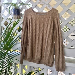 Tan casual knit sweater